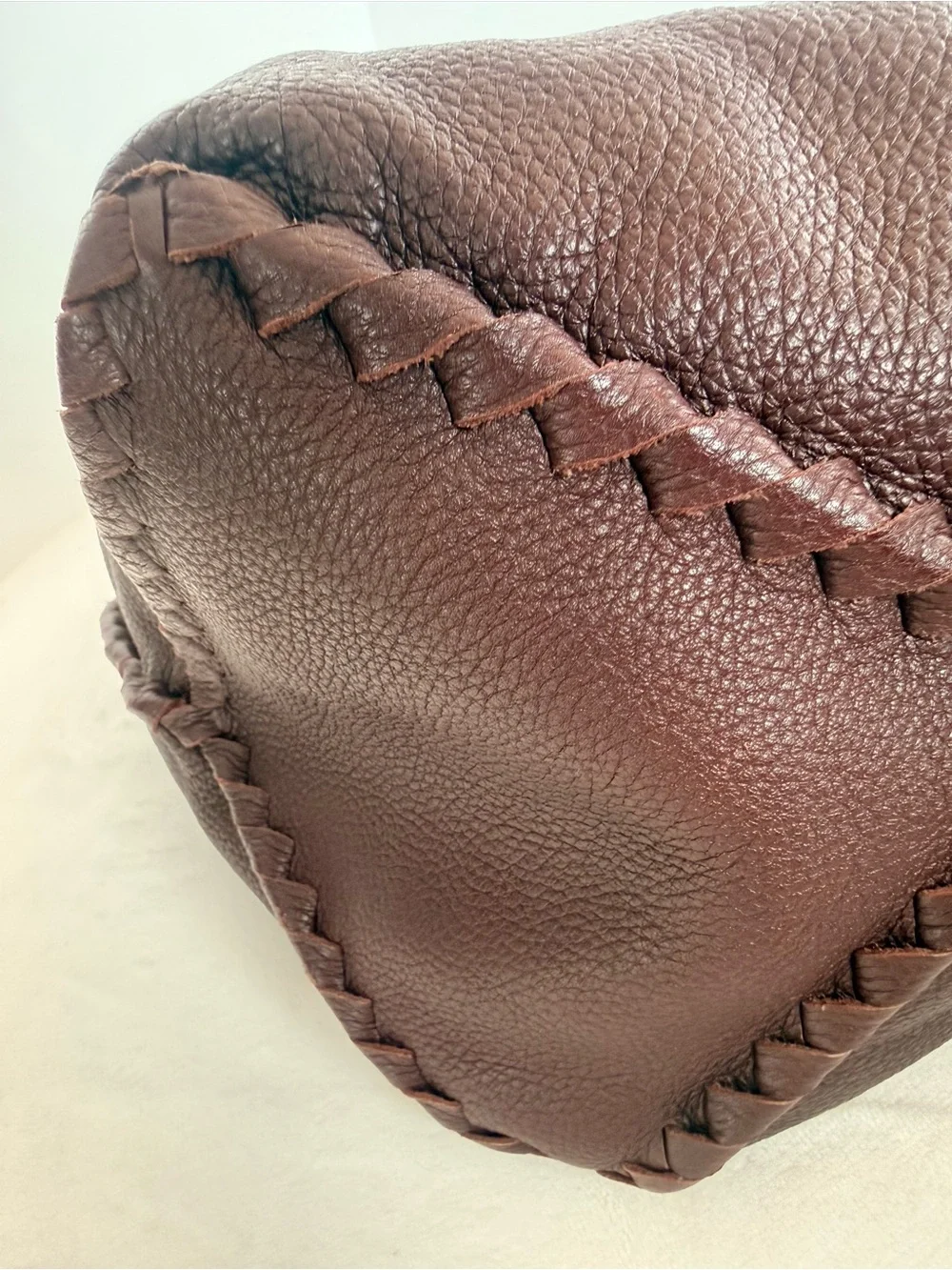 Bottega Veneta Intrecciato Cervo Leather Hobo Shoulder Bag - Burgundy